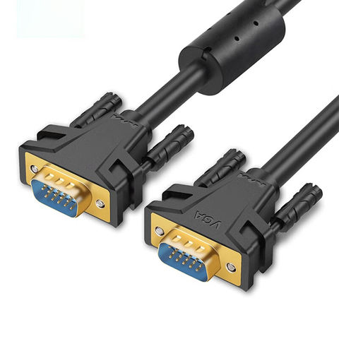 VGA male to male dual magnetic ring hd connection cable